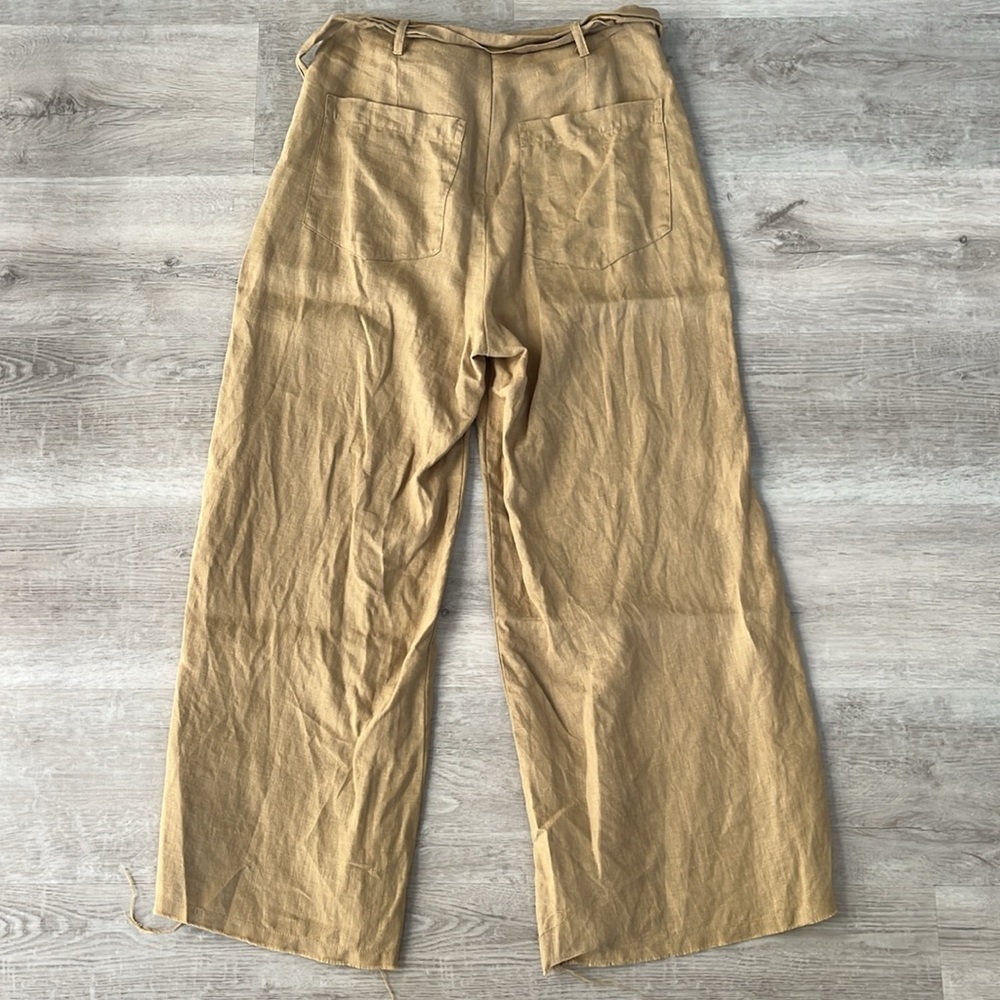 Faithfull The Brand Messina Pants 100% Linen Wide Leg Trousers Women’s M / USA 6 - Picture 6 of 13
